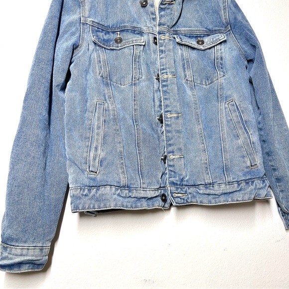 Cotton On Borg Shearling Heavy Denim Jacket - Picture 3 of 7
